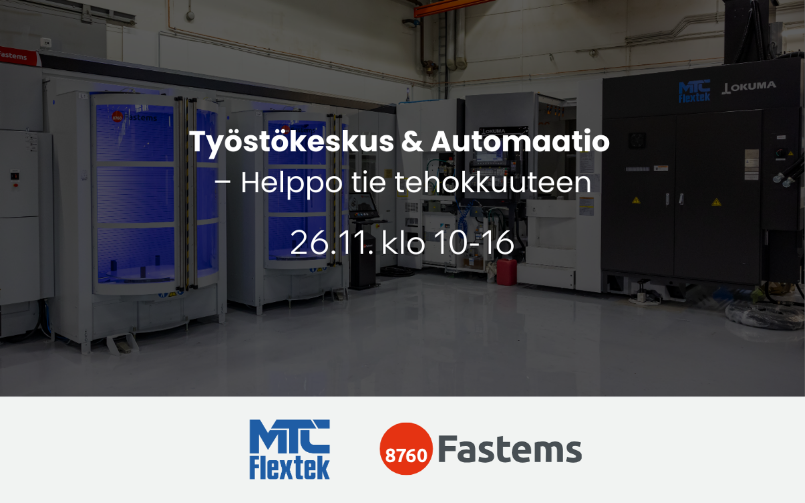 Työstökone ja automaatio tapahtuma 26.11.